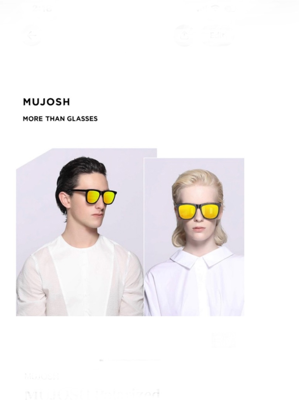 MUJOSH Polarized Sunglasses for unisex UV Protection Mirrored Driving Black⭐️⭐️
